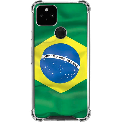 Brazil Flag Google Pixel 5a 5G Clear Case